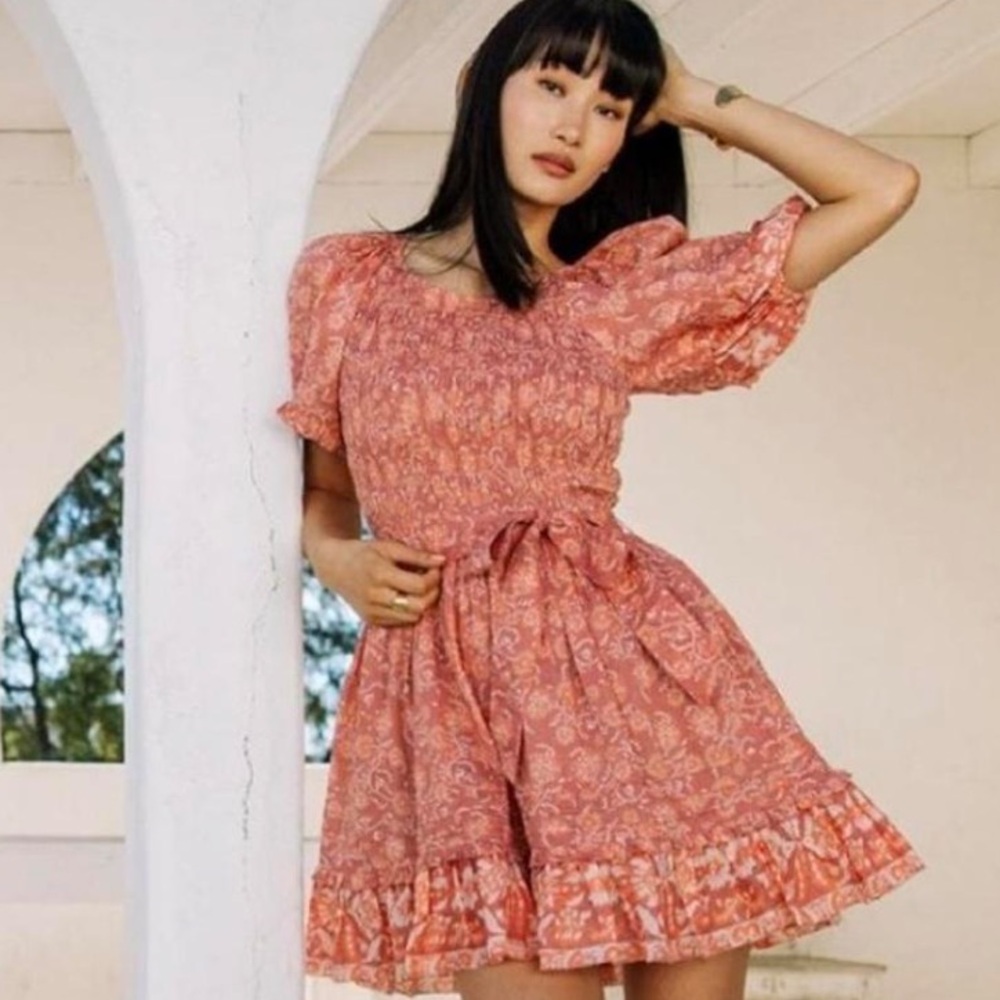 Cleobella New Pink Floral Mini Dress